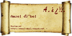 Amzel Ábel névjegykártya